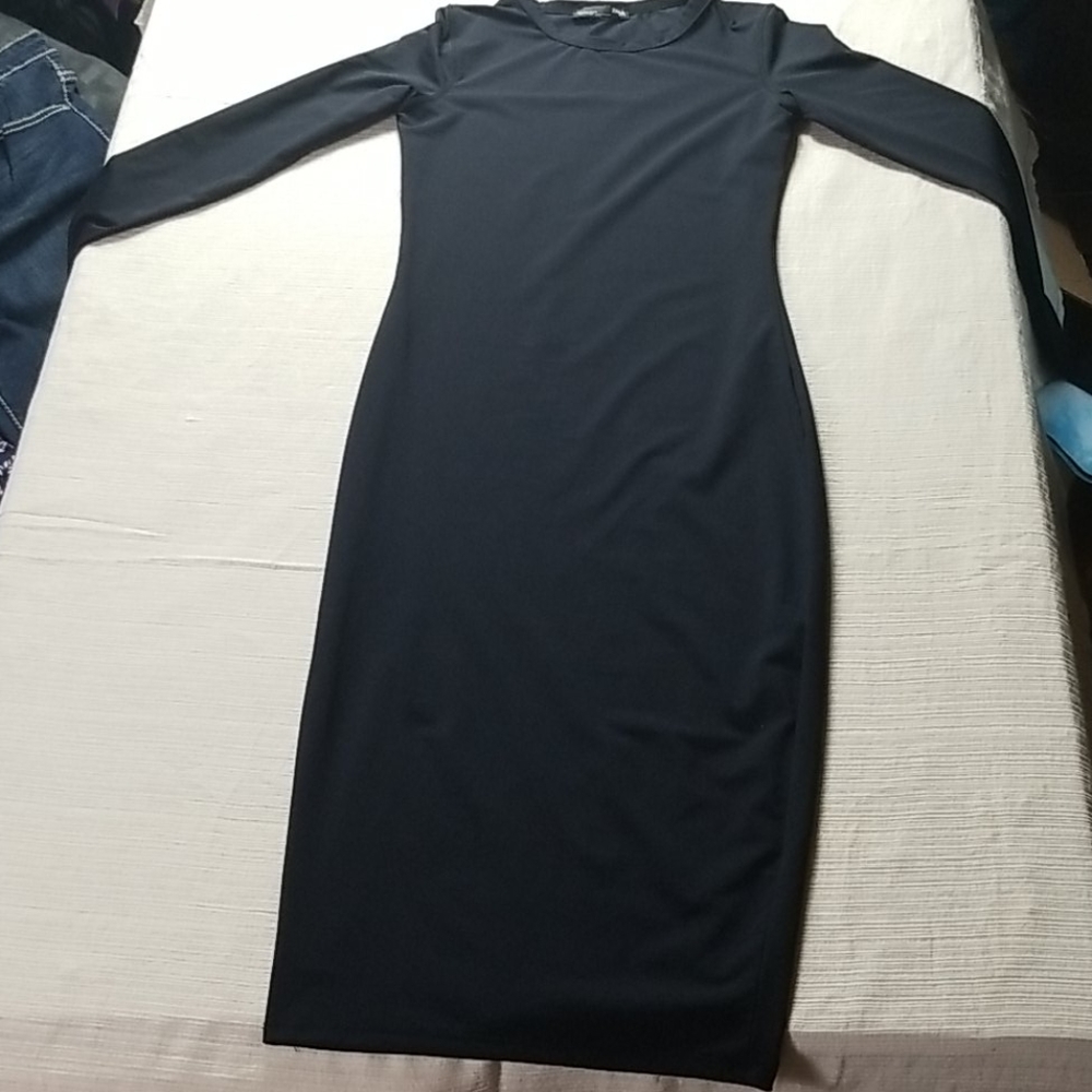 Zara Black Long Sleeve Dress